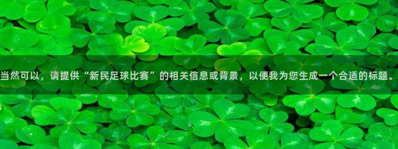  当然可以，请提供“新民足球比赛”的相关信息或背景，以便我为您