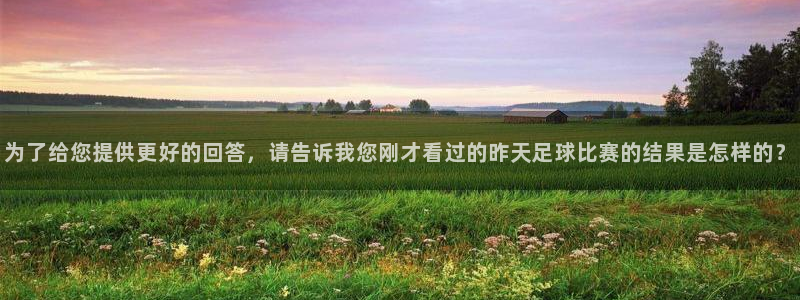 为了给您提供更好的回答，请告诉我您刚才看过的昨天足球比赛的结